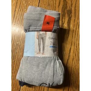 Calvin Klein Womens 2 Pack CK Logo Joggers blue/Gray, Size M. P
